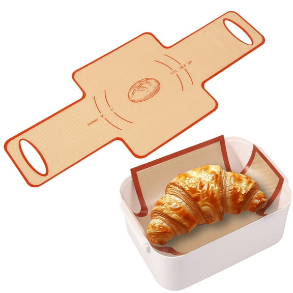 Sutowe 2Pcs Silicone Bread Loaf Pan Liner Reusable Bread Sling Lifters Non Stick Sourdough Transfer Tool Baking Mat Fits 9x5 inch Loaf Pans