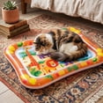 thumbnail image 4 of Aoznliie Dog Water Mat, Thickened Durable Cooling Mat for Dogs, 37x30 inch Leakproof Pet Water Bed for Floor Sofa, Orange, 4 of 6