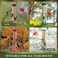 thumbnail image 3 of Kingsyard 2 Pack Wild Bird Feeders for Outdoors Hanging, Plastic Tube Feeder, 6 Feeding Ports, Green, 3 of 7