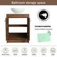 thumbnail image 5 of BNK 24 Inch Freestanding Bathroom Vanity with White Ceramic Sink, Modern Floor Standing Bathroom Vanity Set, Single Bathroom Vanity and Sink Combo, with 2 Doors, 5 of 9