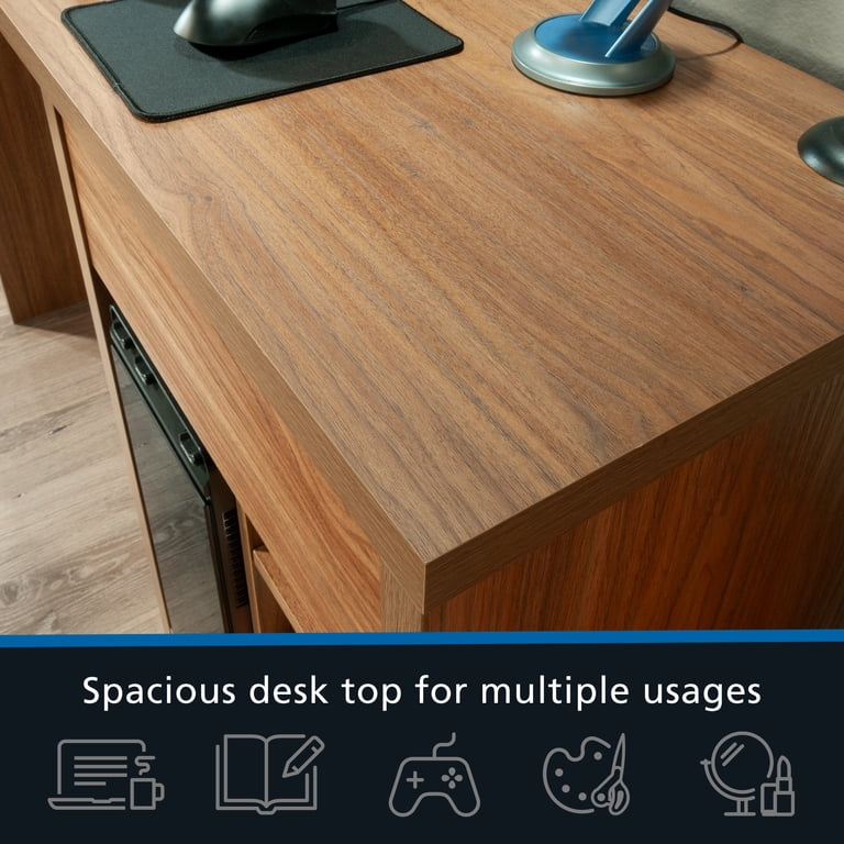 Mainstays Westley Computer Desk, Adjustable Shelves, Walnut photo 4