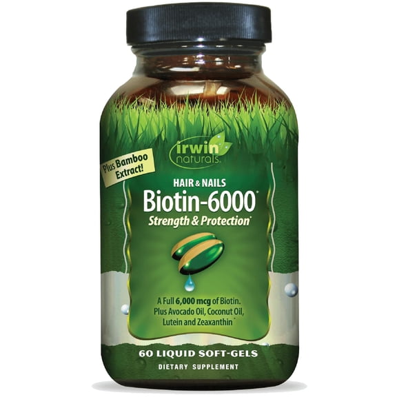 Irwin Naturals Biotin-6000 Strength & Protection 60 Softgels