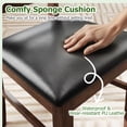 thumbnail image 6 of Costway Dining Chairs Set of 2 Rubber Wood Legs Faux Leather Upholstered Seat Armless, 6 of 9