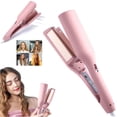 thumbnail image 2 of Hearth & Gear French Curling Rommantic French Egg Roll Curling French Egg Roll Curling V Shape Ceramic Hair Crimper Adjustable Temperature Curling Wand（EN） Mini for Short Hair Cordless Mens Hair, 2 of 7
