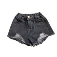 thumbnail image 2 of Jean Shorts for Teen Girls Elastic High Waisted Cute Bow Tie Denim Shorts Casual 2025 Summer Beach Kids Short Pants, 2 of 4