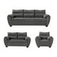 thumbnail image 1 of Sala Venecia 3 Piezas Gris (Sofa, Love y Sillon), 1 of 7