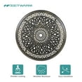 thumbnail image 3 of MEETWARM 3 Piece Patio Bistro Set, Outdoor All-Weather Cast Aluminum Dining Furniture Set Includes 2 Chairs with Cushions and a 35.4” Round Table with Umbrella Hole for Garden Deck, 3 of 7