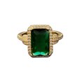 thumbnail image 5 of 925 Sterling Silver Shining Square emerald ring Wedding ring Engagement ring  Ring Emerald cut rings Diamond Rings Women jewelry rings statement, 5 of 5