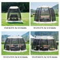 thumbnail image 4 of Alvantor Gazebo Tent Screen House with Sun Shade, 10'x 10' Outdoor Canopy for 4-6 Person with 6 Side Mesh Walls , Pop Up Portable Camping Shelter with Carry Bag, Ground Stakes, Black & Beige, 4 of 14