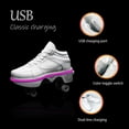 thumbnail image 5 of Roller Skate Shoes for Woman, Double-Row Deform Wheel Automatic Walking Shoes, Retractable Roller Skate, Shoes with Wheels, Skating Shoes for Outdoor Fun & Fitness, 5 of 6