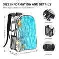 thumbnail image 4 of Honeii Coral And Seashell On The Beach Print Clear Backpack Heavy Duty Transparent Bag 17" See Through BookBag for Women Men Adults Work Festival Sports Travel, 4 of 7