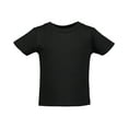 thumbnail image 5 of Marky G Apparel Baby and Toddler Short-Sleeve T-Shirts 100% Cotton Jersey Crew-Neck Tee, 6M, Pink/Black/Heather(Pack of 3), 5 of 7