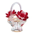thumbnail image 2 of Basket Crystal Ornament Figurine Decoration Art Crafts Fengshui Sculpture for Home Centerpiece Tabletop Living Room Shelf , Red, 2 of 9