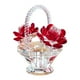 thumbnail image 2 of Cesta de flores, adorno de cristal, decoración, figura, escultura, obra de arte, coleccionable para rojo, 2 of 9