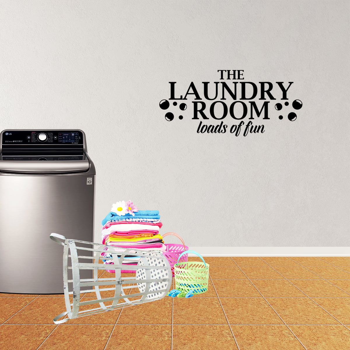 The laundry Room Loads of   Vinyl Decal Home Wall Decor 