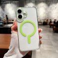 thumbnail image 2 of for Magsafe Transparent Hard PC Case for iPhone 16 15 14 13 12 Pro Max Plus Magnetic Wireless Charging Clear Ultra Slim Cover Orange For iPhone 16 ProMax, 2 of 6