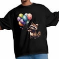 thumbnail image 4 of Camisetas casuales de manga corta con globos de colores y mapaches para hombre. Camisetas gráficas., 4 of 8