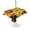 Yellow Black, variant on Outdoor Tablecloth with Umbrella Hole for Patio/Picnic/Party/Camping, Sunflower Waterproof Table Cloth Rectangle Table Cover Washable, Yellow Floral Elegant Pastoral Flowers Rustic (52"x 70")