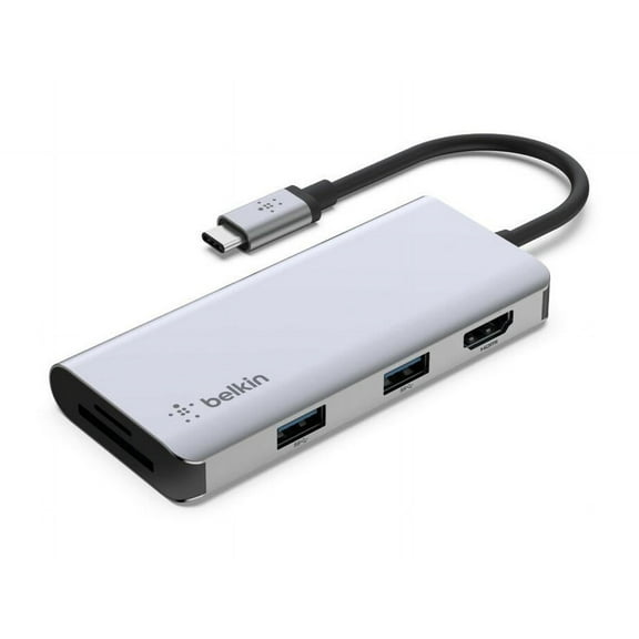 Connect 5-in-1 Multiport Adapter Hub Gray PVC002BTSGY