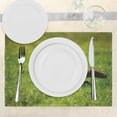 thumbnail image 3 of Ambesonne Fox Place Mats Set of 4, Jumping Animal Fresh Grass, Standard Size, Green Brown, 3 of 6