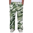 thumbnail image 3 of GrmtClth Mens Camouflage Cargo Joggers Pants Elastic Waist Casual Dungarees Trousers Outdoor Hiking Bottoms Army Green XL, 3 of 8