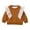 Brown, variant on Baby Girl Long Sleeve Ruffle Sweatshirt Tops Solid Color Oversized Cotton Sweater Shirts Kid Fall Clothes