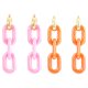 thumbnail image 1 of pares de aretes colgantes de resina ovalada de varios colores, aretes colgantes de cadena, regalos para mujeres y niñas, aproximadamente 8,2 cm de largo, 1 of 5