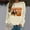 Beige, variant on WILLBEST Hoodie Women's Casual Crew Neck Thanksgiving Print Hoodless Hoodie Tigers Hoodie