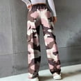 thumbnail image 6 of Simua Women Camouflage Cargo Pants Elastic Waist Straight Wide Leg Trousers with Drawstring & Pockets, 6 of 6