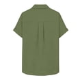 thumbnail image 6 of cocolona Womens Summer Tops Fashion Solid Color Short Sleeve Button Shirts Dressy Casual Tunic Blouses, 6 of 7