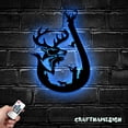 thumbnail image 3 of Craftnamesign Deer Duck And Fish Hunting Metal Wall Art LED Light, Hunter Sign Home Decor, 3 of 5