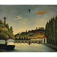 thumbnail image 3 of Rousseau, Claude 14x12 Black Modern Framed Museum Art Print Titled - View of the Bridge at Sevres and the Hills at Clam, 3 of 5