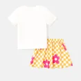thumbnail image 4 of LOL Surprise Toddler Girl Skirt, Short Sleeves Girl Skirt Oufits with Yellow Floral Short Skirt for Summer, Sizes 3-4T, 4 of 5