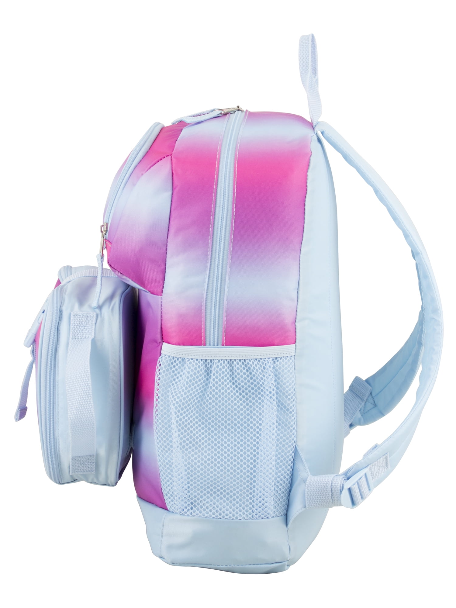 Fuel Unisex 4-Piece Combo Backpack with Lunch Box, Storage Case and Shoe Pouch, Pink Blue