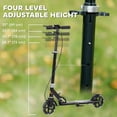 thumbnail image 3 of Adjustable Black Scooter for Kids 3-8 - Light-Up Wheels, Metal Frame, Foldable Design - Perfect for Outdoor Play & Easy Storage, 3 of 7