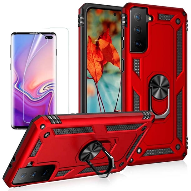 Funda de teléfono Cuarey Para Samsung S21 Plus de Uso rudo Shockproof con Cristal 9D