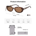 thumbnail image 5 of Gafas de sol SOJOS retro ovaladas polarizadas SJ2369 para mujeres/hombres, 5 of 5