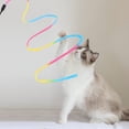 thumbnail image 3 of Jinsinto Cat Wand Rainbow Toys 2pcs Rainbow Ribbon Wand for Kitten Training Rainbow Ribbon Cat Charmer Wand Interactive Catcher Teaser Wand for Kitten Cat Exerciser 28cm, 3 of 5