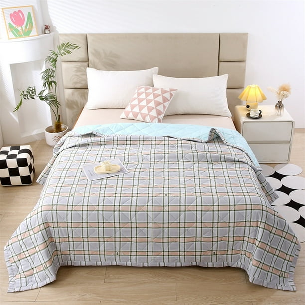 Manta supersuave con nubes dulces y picantes, colcha de verano fresca, colcha de verano fina, colcha de verano para dormitorio de estudiantes, colcha de poliéster y algodón para aire acondicionado.