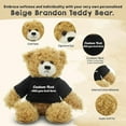 thumbnail image 3 of Made By Alien’s Realistic Stuffed Animals Soft Plush Toy- 12 Inch Personalized Gift for Birthday, Valentine’s day (Beige Teddy Bear Black Shirt), 3 of 6