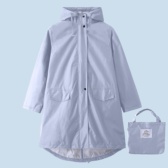uublik Coupe-Vent Léger pour Femme, Randonnée en Plein Air, Décontracté, Mode, Coupe-Vent et Antitaches, Imperméable, Bleu Pâle