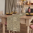 thumbnail image 2 of Table Runners 48 Inches Long Dress Scarves, Traditional Morocco Farmhouse Kitchen/Dining Table Runner, Short Coffee Tablerunners, Vintage Abstract Geometric Art Brown 13x48 Inch, 2 of 9
