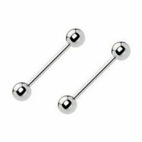 2 Barbells surgical steel 14 Gauge