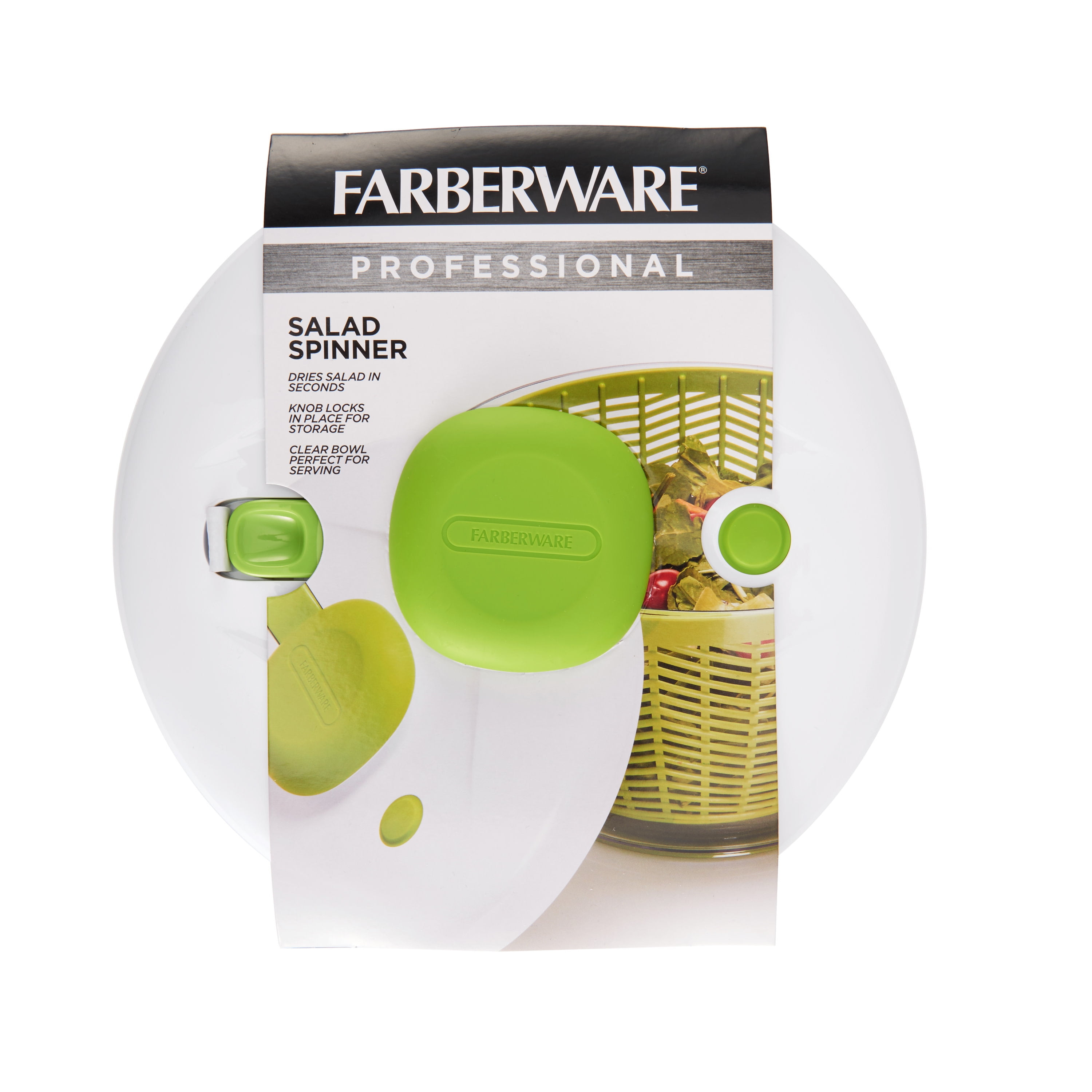 Farberware Easy to use pro Pump Spinner with Bowl, Colander and Built in  draining System for Fresh, Crisp, Clean Salad and Produce, Large 6.6 quart