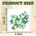 thumbnail image 2 of CCOCC 12Pcs Butterfly Wall Decor,Quick Decor Setup 3D Wall Art,Multi-Scene Versatility Butterfly Stickers,Green, 2 of 7