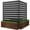 Black, variant on 42" H x 38" W (3 Panels) Air Conditioner Fence Panels, Outdoor Privacy Screens,White
