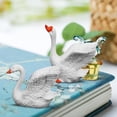 thumbnail image 3 of 5 mini adornos de cisne, bonsái, figuras de animales en miniatura, modelos de cisne para jardín., 3 of 8