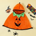 thumbnail image 4 of WIBACKER 0-5T Kids Baby Boys Girls Halloween Costume Pumpkin Fleece Hooded Cape Cloak Fancy Party Cosplay with Hat, 4 of 9