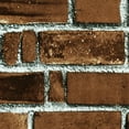 thumbnail image 3 of George & Jimmy Vintage Dark brown Brick Wall Self-Adhesive Wallpaper Peel and Stick Wallpaper 17.7"(45cm) by 394"(10m) Dark brown color, 3 of 3