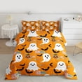 thumbnail image 2 of Feelyou Teens White Ghost Queen Comforter Set, Cartoon Halloween Bat Bedding Sets, Farmhouse Floral Flower Reversible Bedding Comforter Set, Lightweight Room Decor, 3 Pieces, 2 of 8